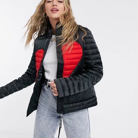 Love Moschino Heart Print Padded Puffer Jacket - Picture 6 of 6